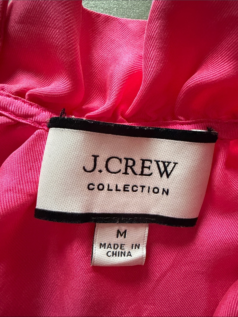J. CREW 100% Silk Ruffle Mock Neck Sleeveless Blouse Top Pink Size Medium - Picture 6 of 11